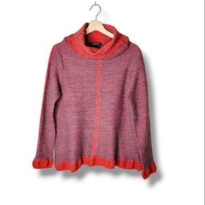 Crea Concept 100% Wool Funnel/Cowl Pullover M  Lagenlook Knit Italy